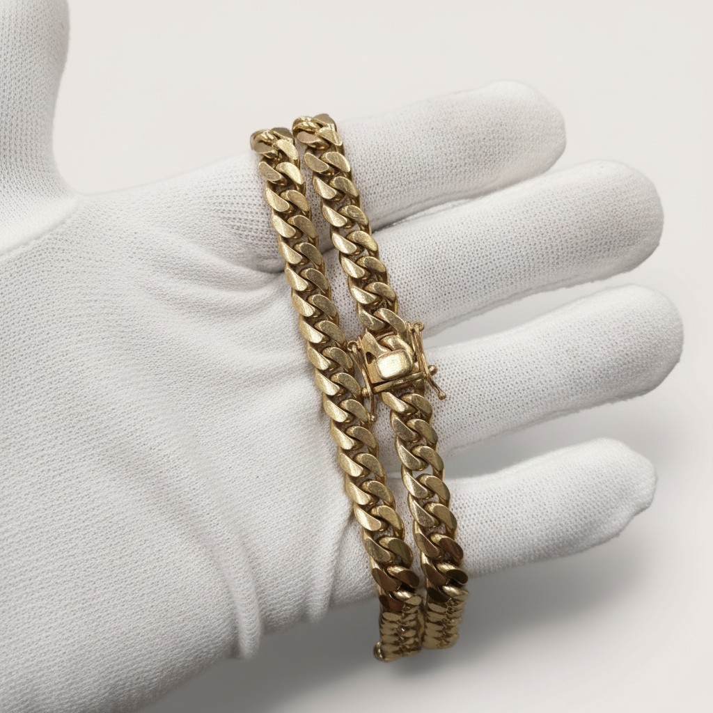 10K Gold Miami Cuban Link Chain Necklace 6