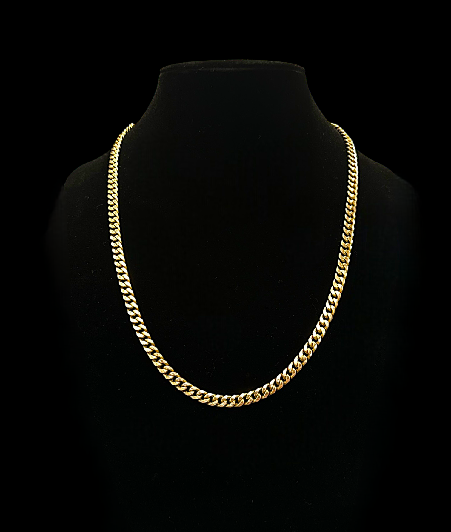 10K Gold Semi-Solid Cuban Link Chain Necklace