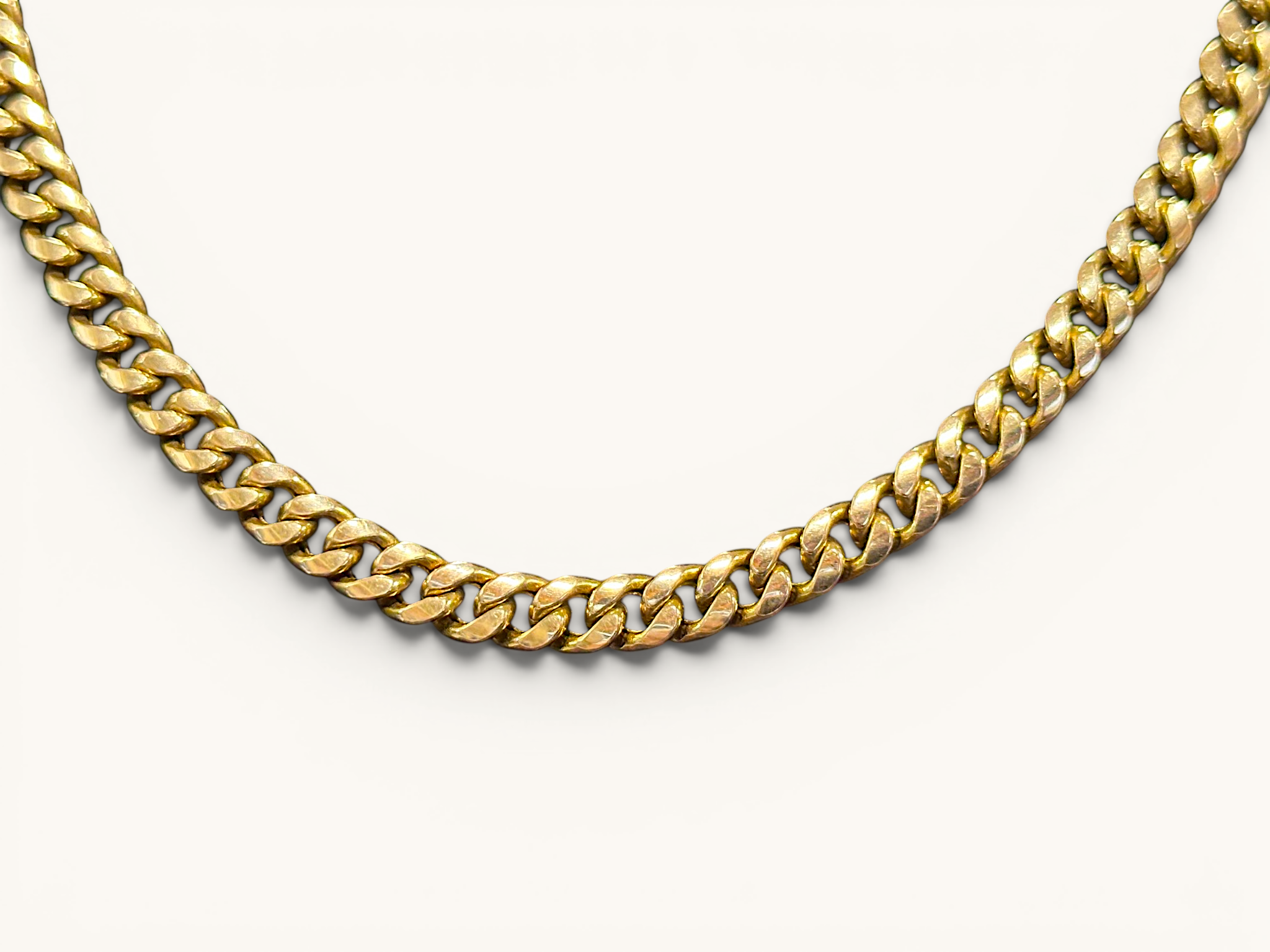 10K Gold Semi-Solid Cuban Link Chain Necklace 2