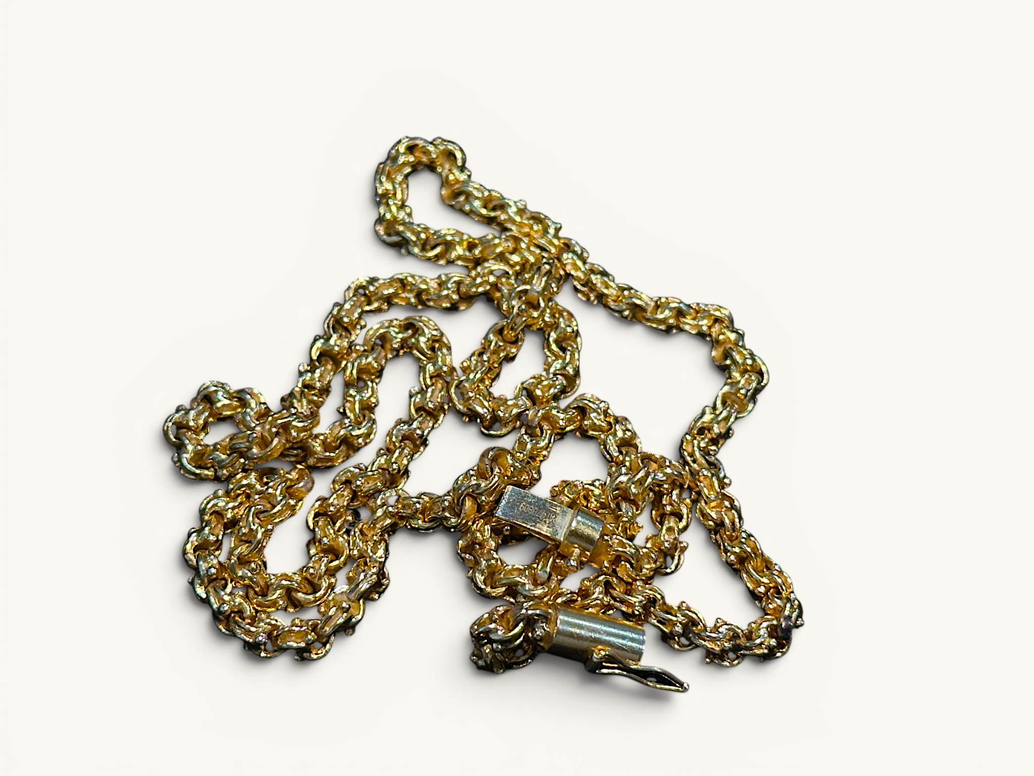 Solid 14K Gold Byzantine Link Chain Necklace 6