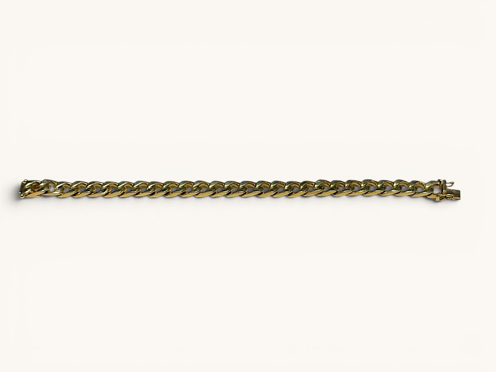 Vintage 14K Gold Men's 8mm Cuban Link Bracelet 3