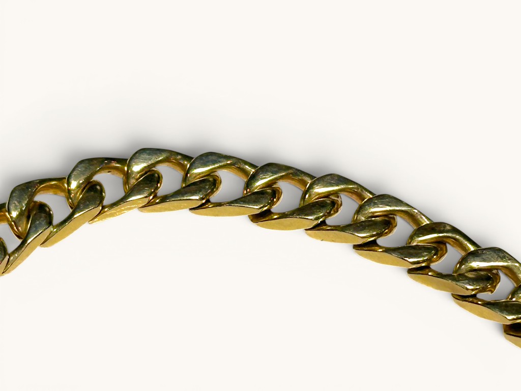 Vintage 14K Gold Men's 8mm Cuban Link Bracelet 6