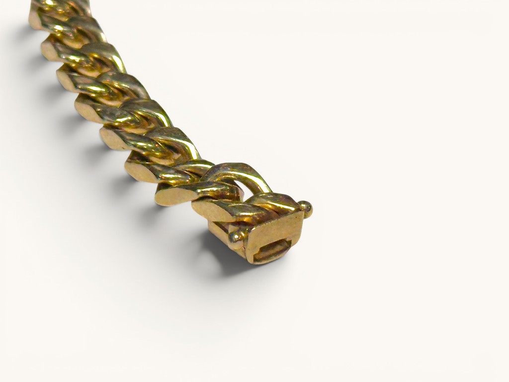 Vintage 14K Gold Men's 8mm Cuban Link Bracelet 8