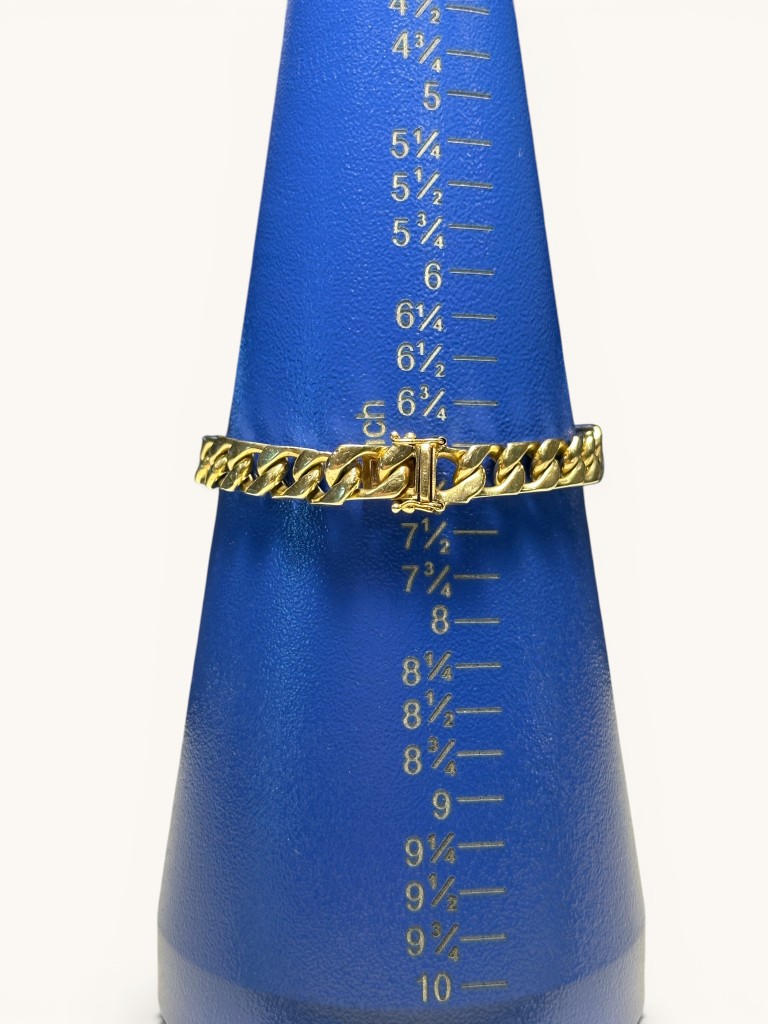 Vintage 14K Gold Men's 8mm Cuban Link Bracelet 10