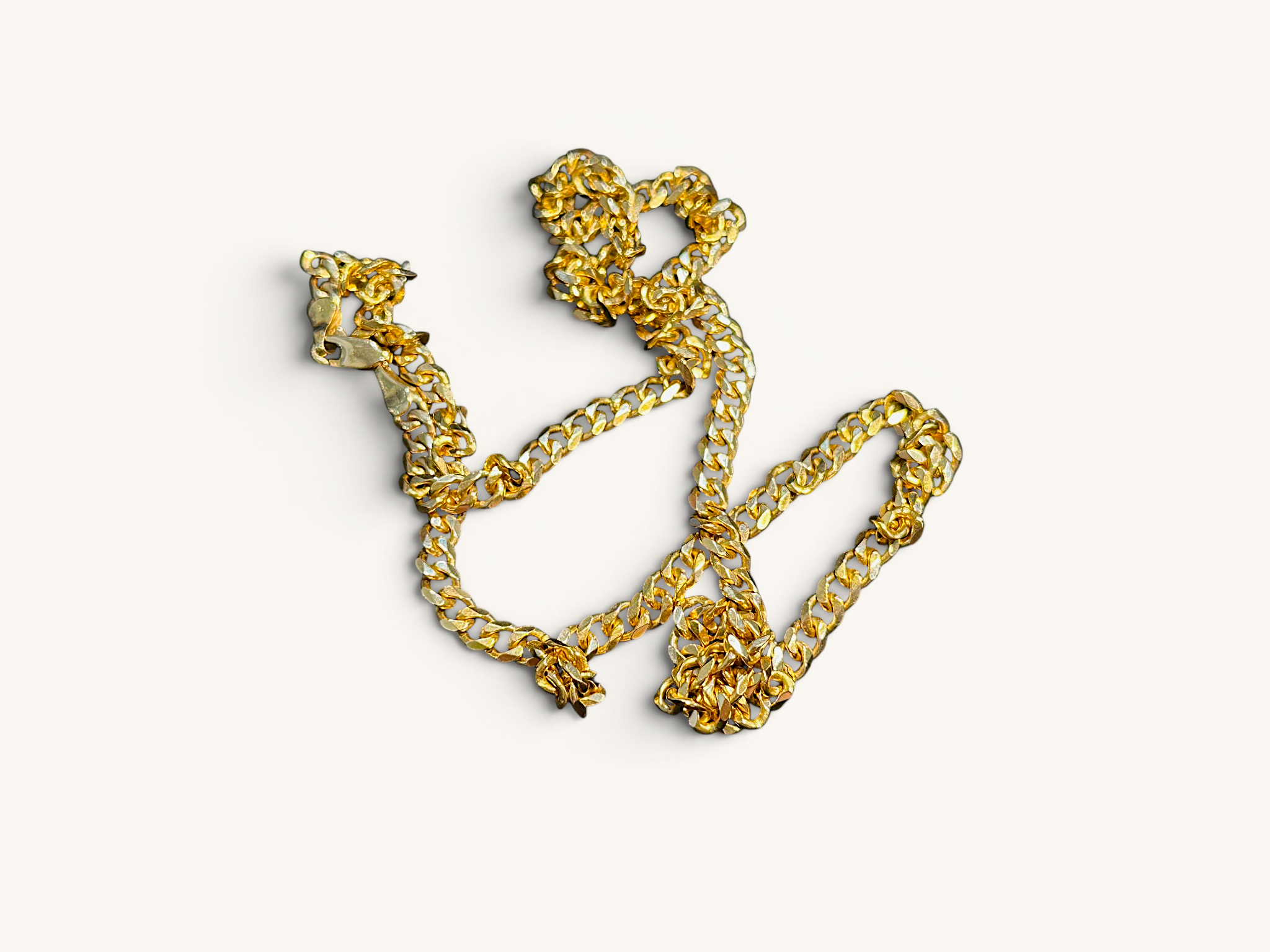 Heavy Solid 14K Gold Diamond Cut Cuban Link Chain Necklace 8