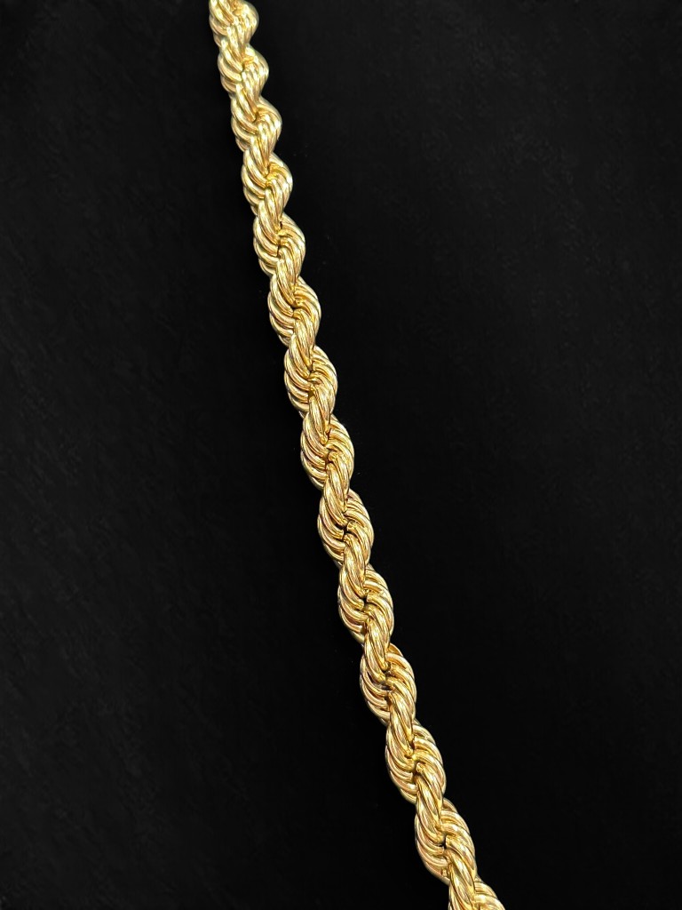 Vintage 14K Gold 7.5mm Infinity Rope Chain Necklace 2
