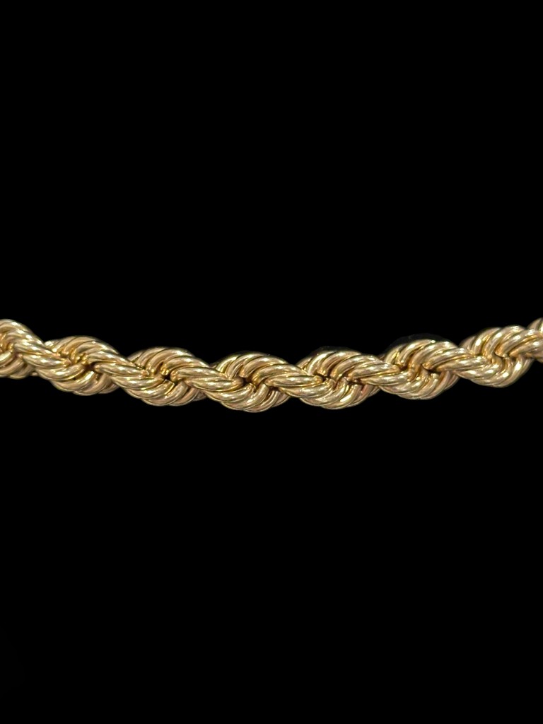Vintage 14K Gold 7.5mm Infinity Rope Chain Necklace 3