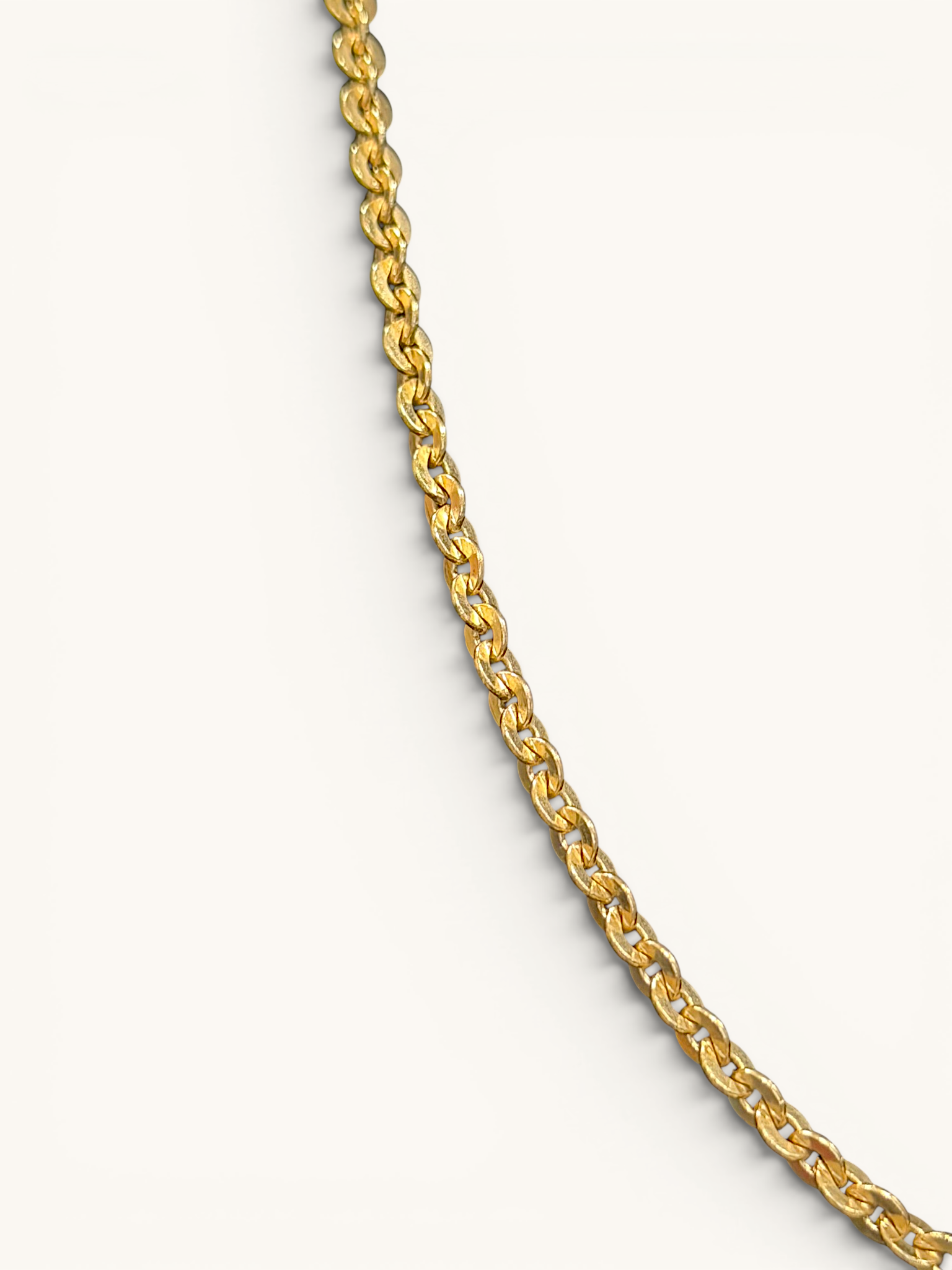 Vintage 14K Gold Oval Link Chain Necklace 7