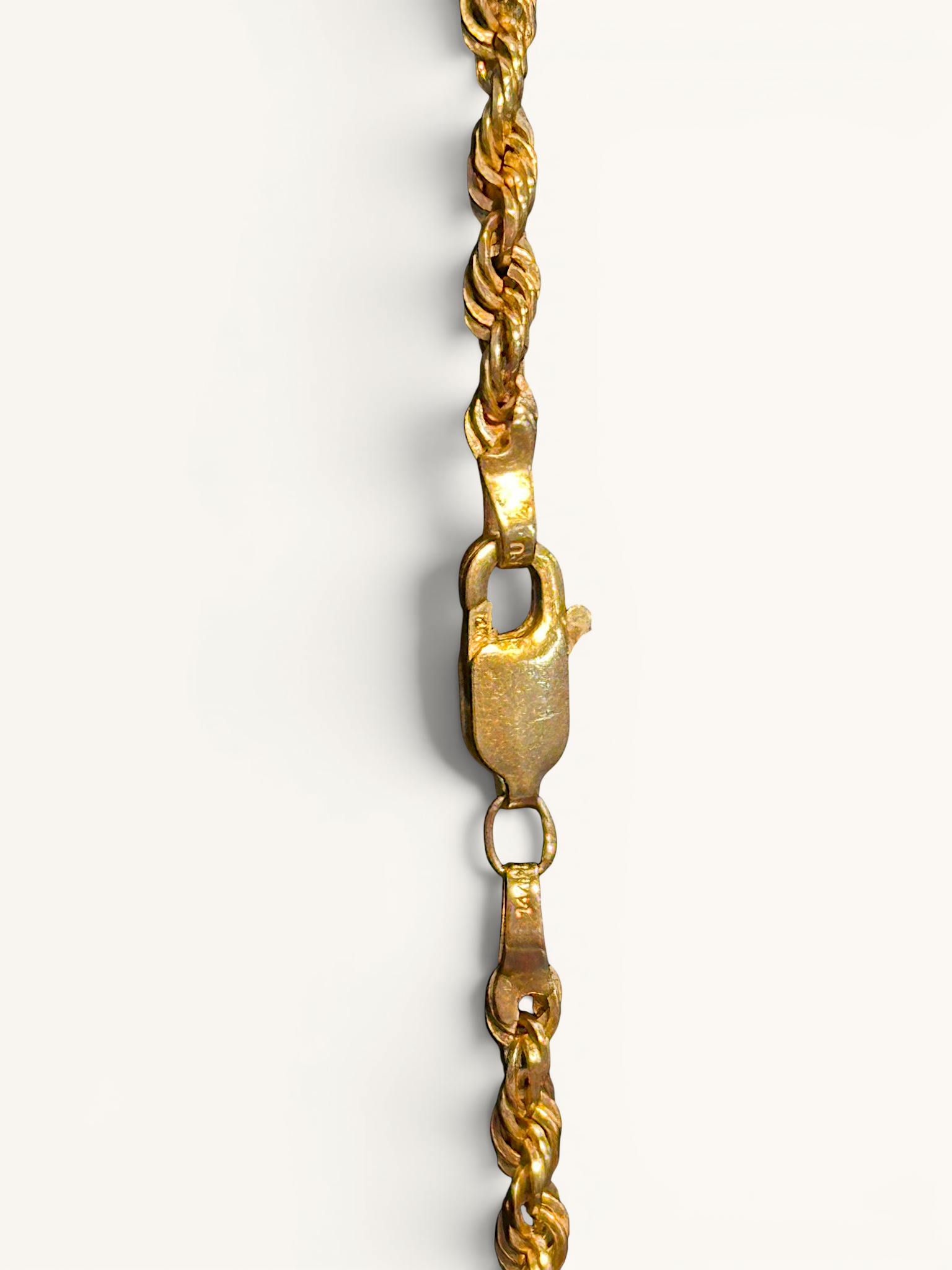 14K Gold Rope Chain Necklace 3