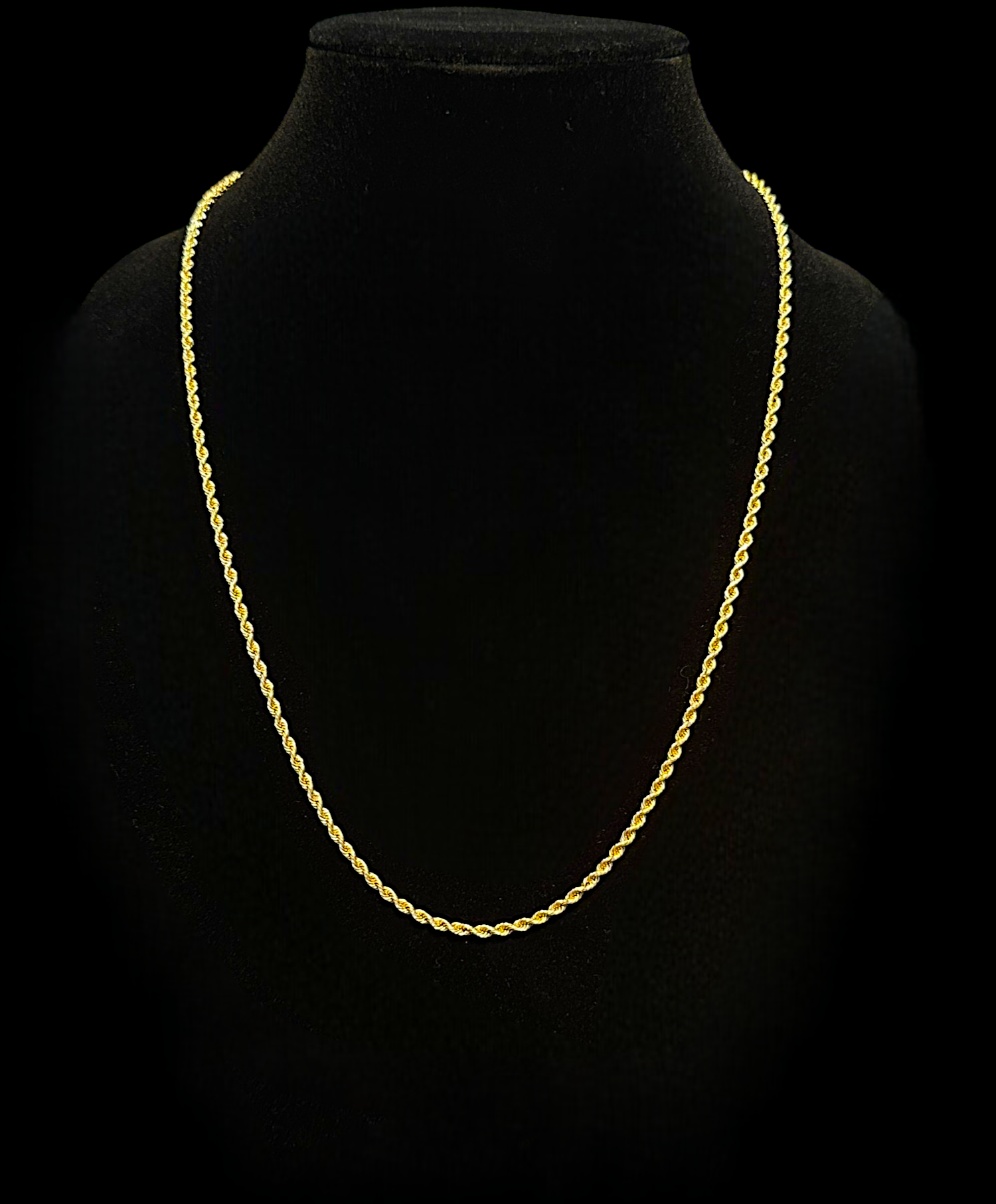 10K Gold Rope Chain Necklace