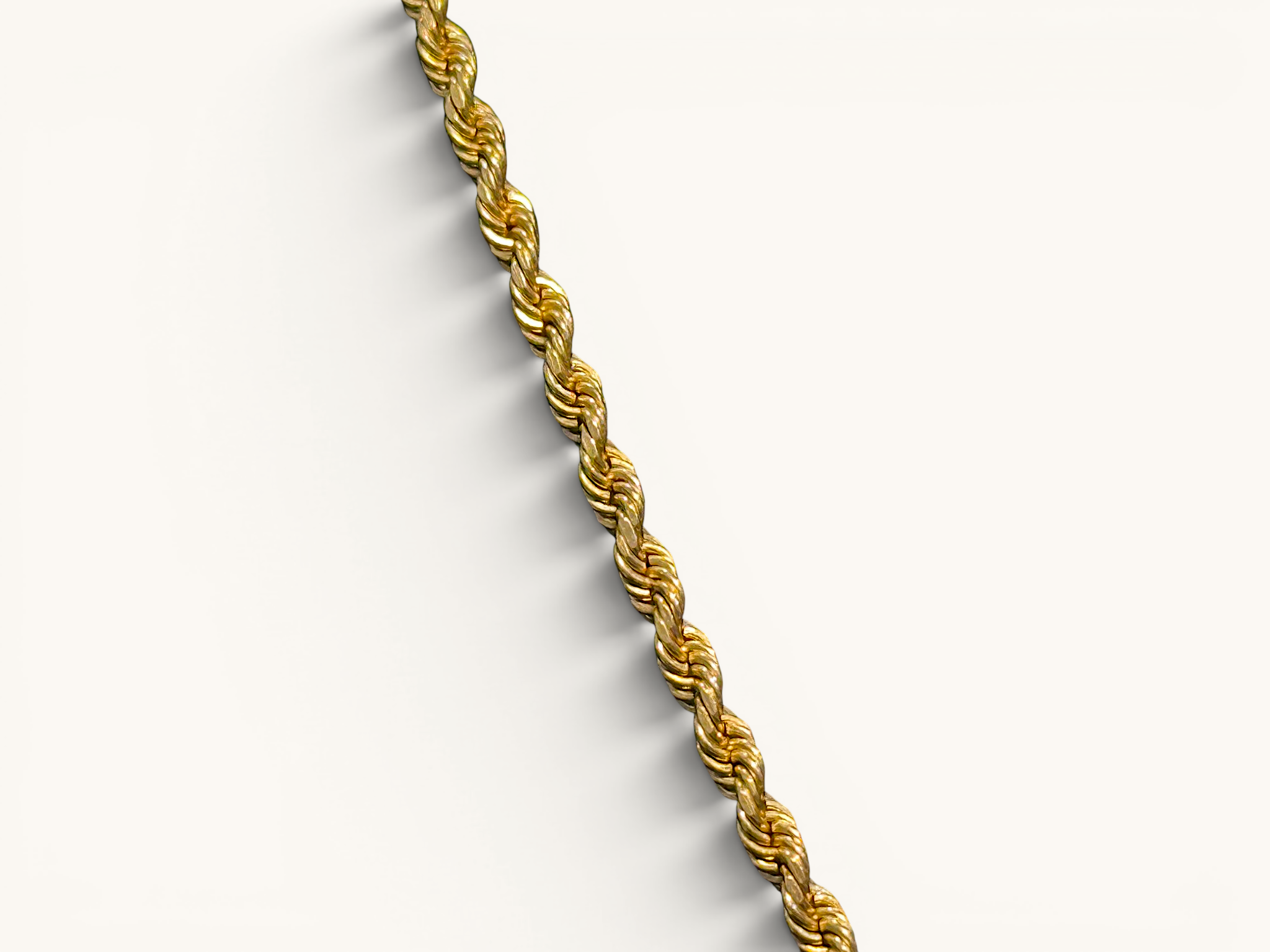 10K Gold Rope Chain Necklace 3
