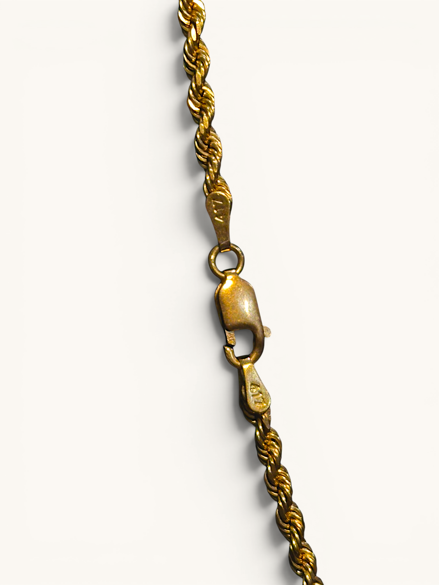 10K Gold Rope Chain Necklace 4