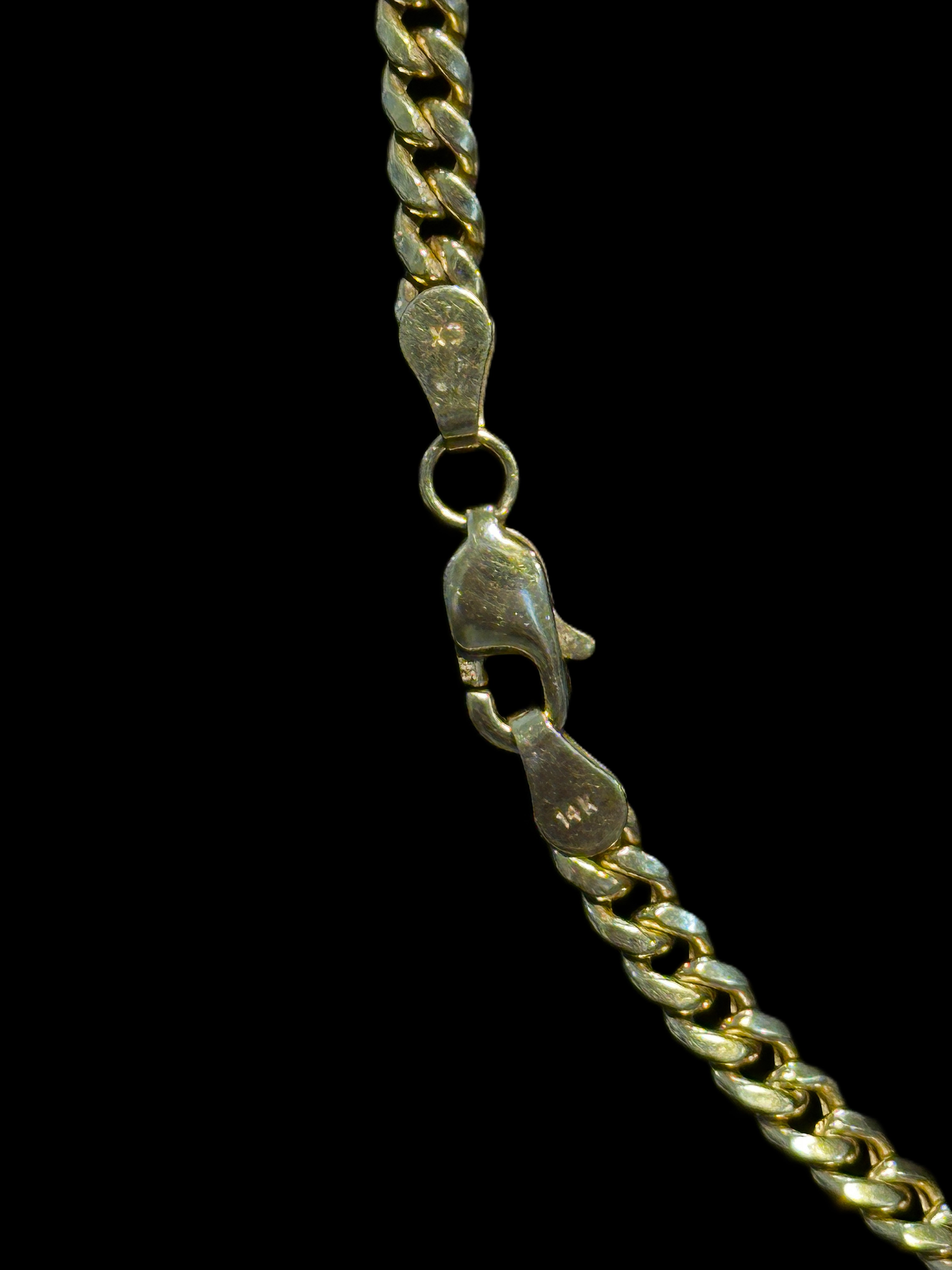 14K Gold Semi-Solid Cuban Link Chain Necklace 4