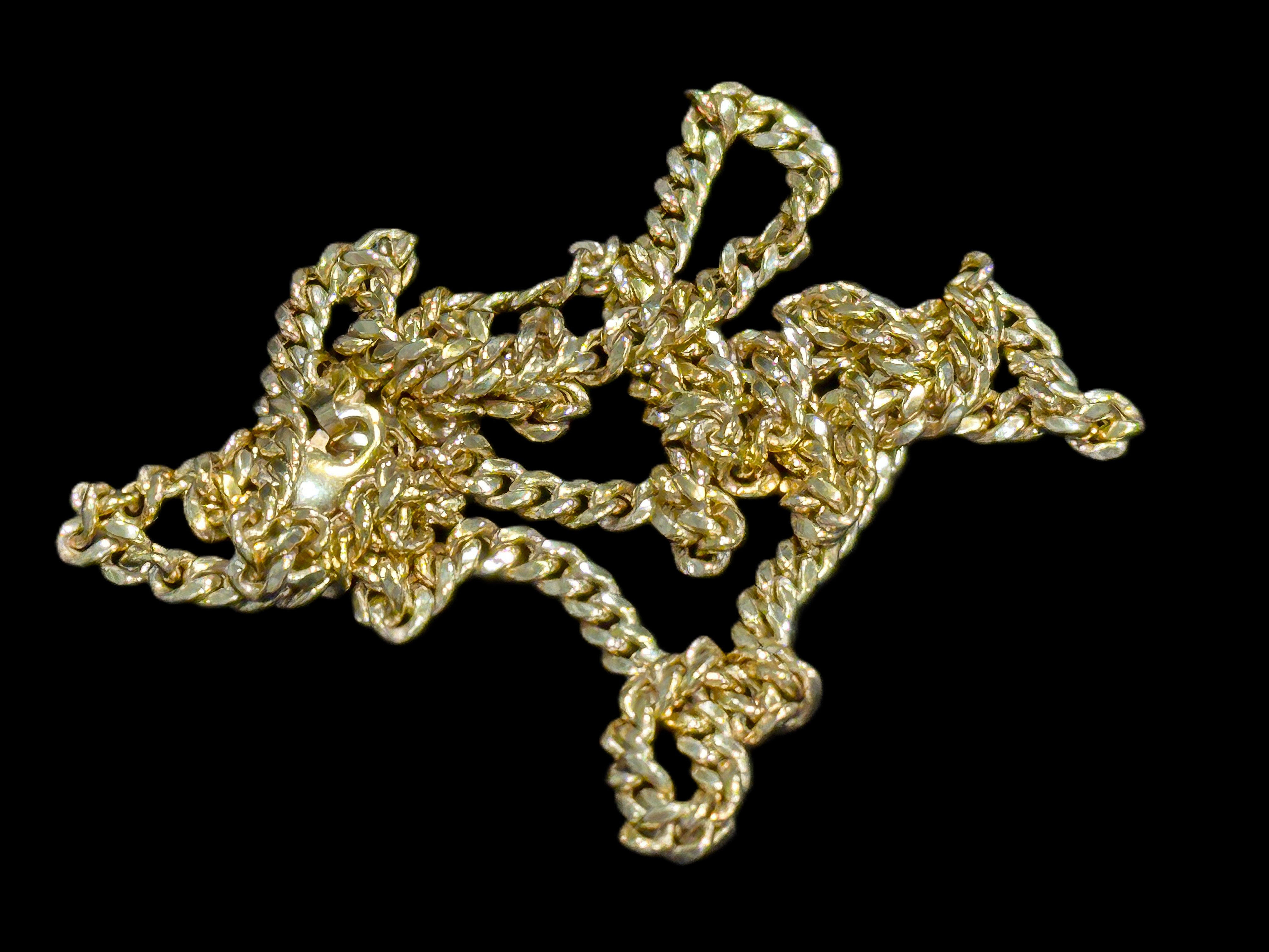14K Gold Semi-Solid Cuban Link Chain Necklace 5